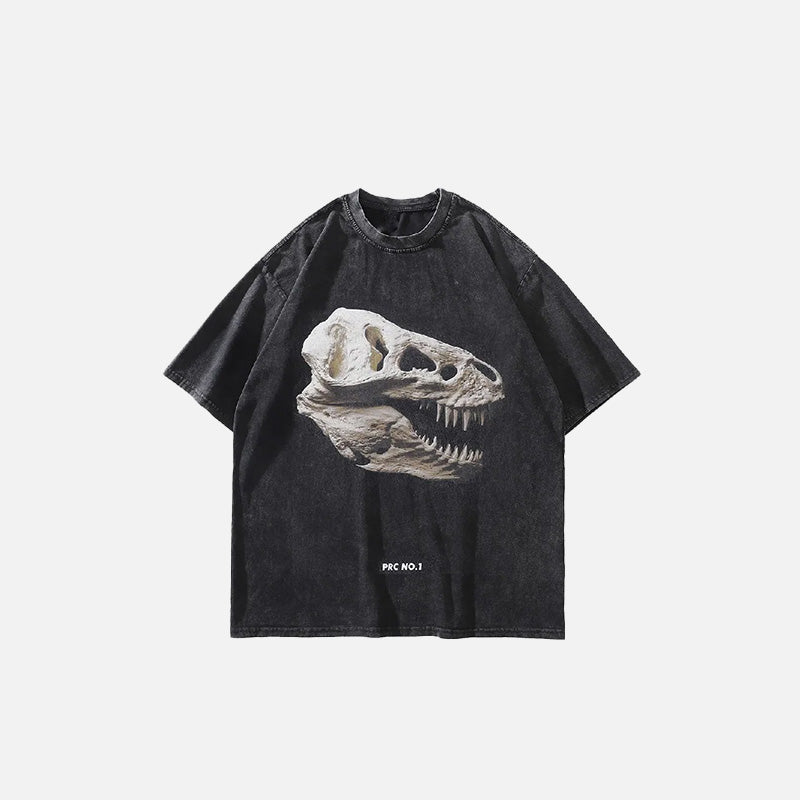 Neon Dino Skull T-Shirt