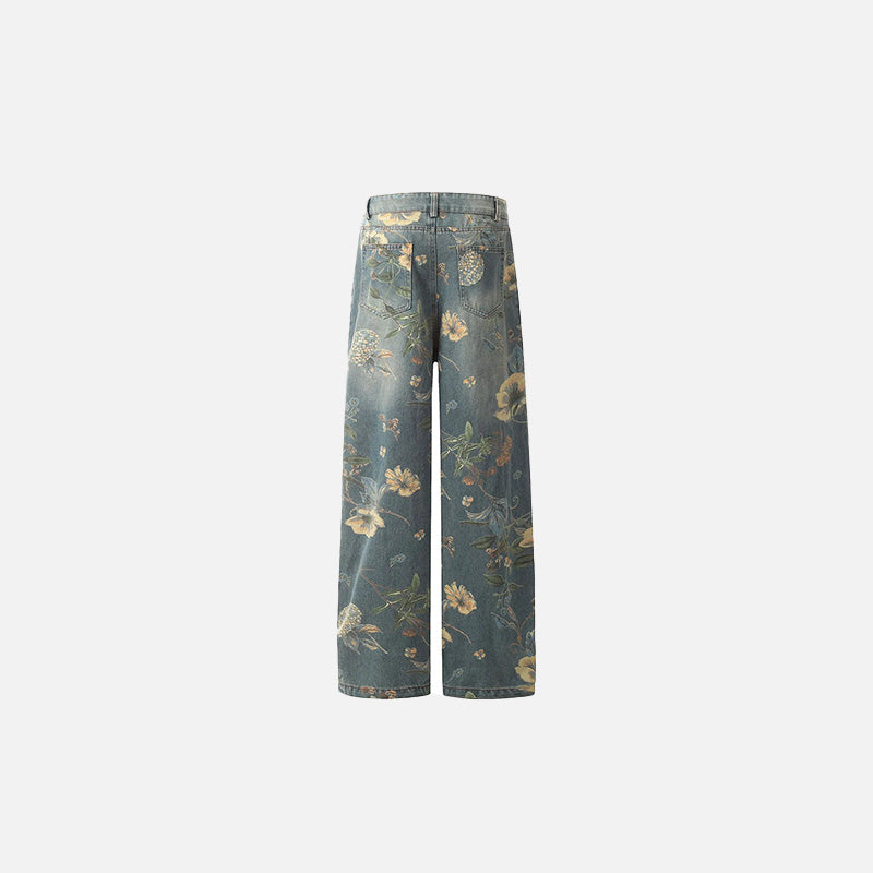 Jeans mit Blumenmuster
