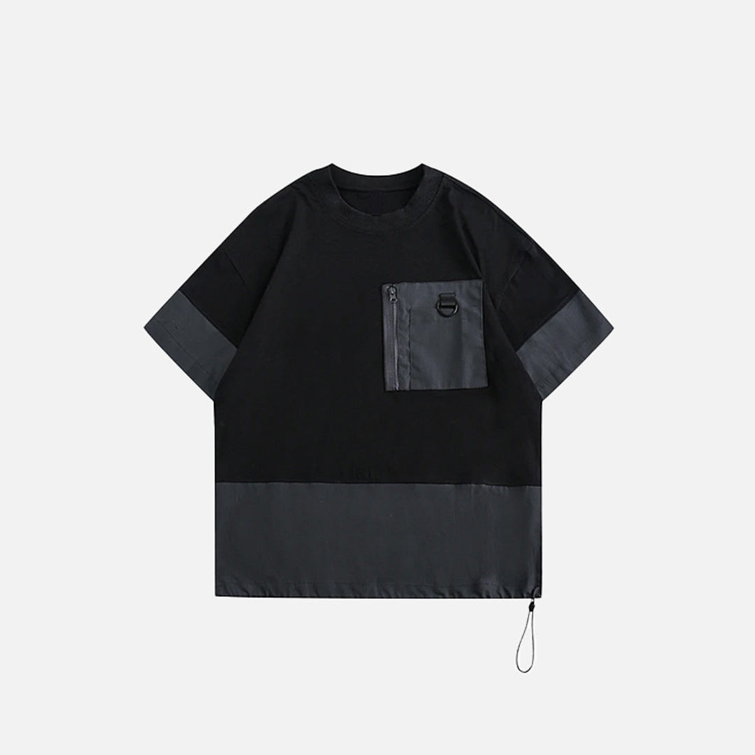Kontrastfarbenes T-Shirt mit Vordertasche