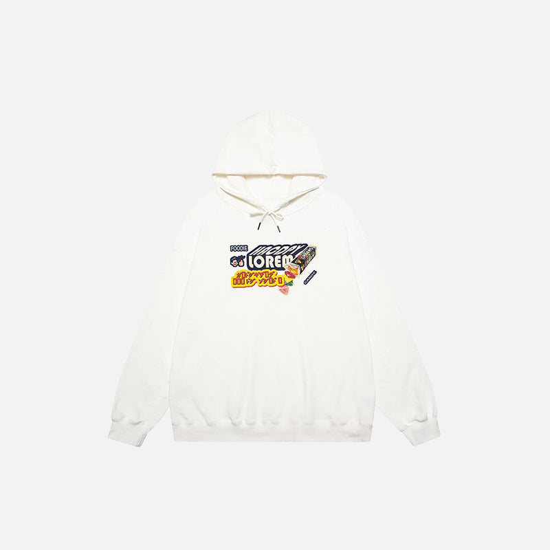 Oversize-Hoodie mit Buchstaben-Candy-Print