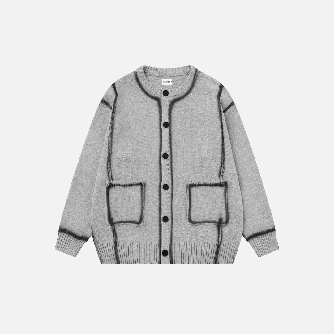 Schicker, trendiger Oversize-Strickcardigan für Herren