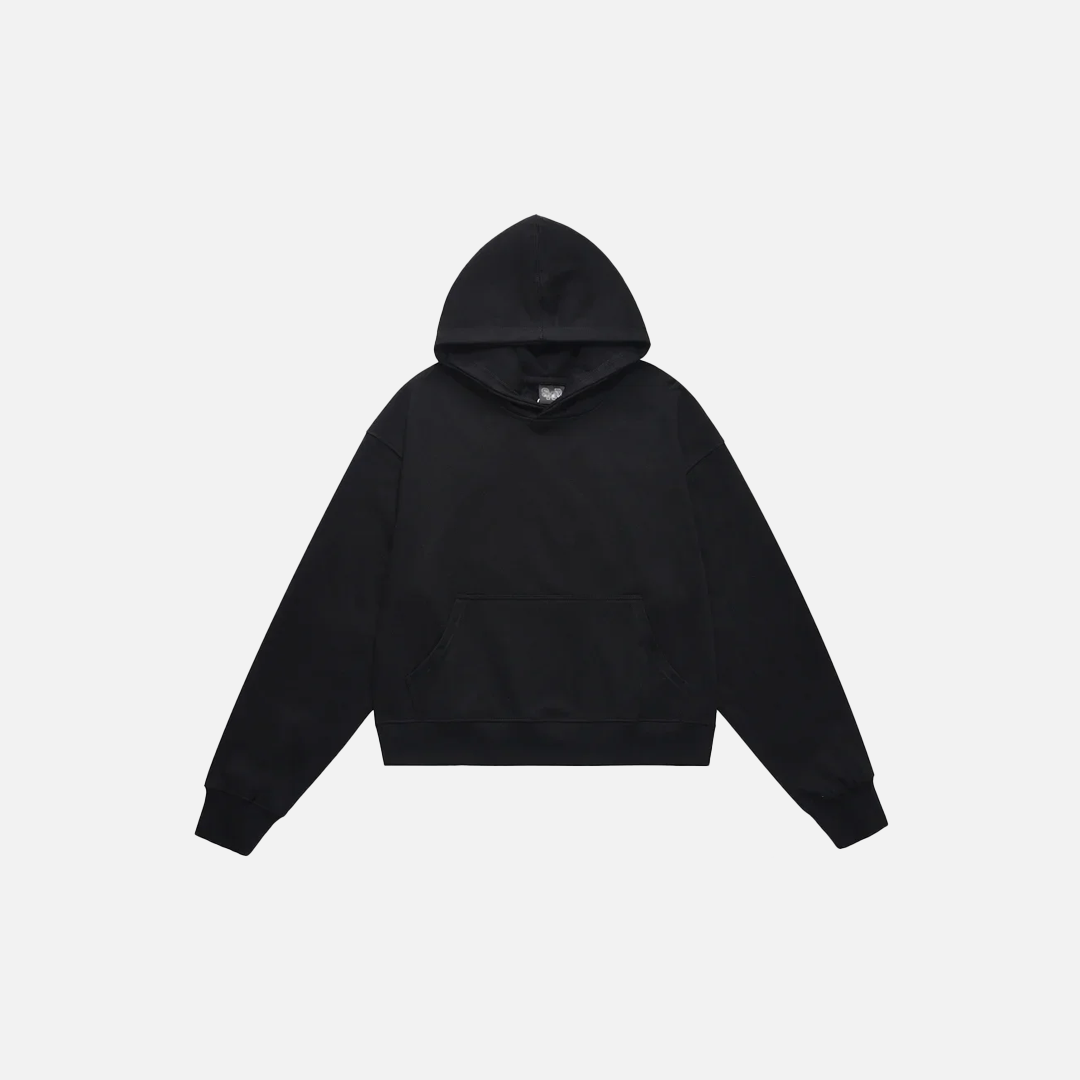 Sweat à capuche streetwear confortable et ample, couleur unie