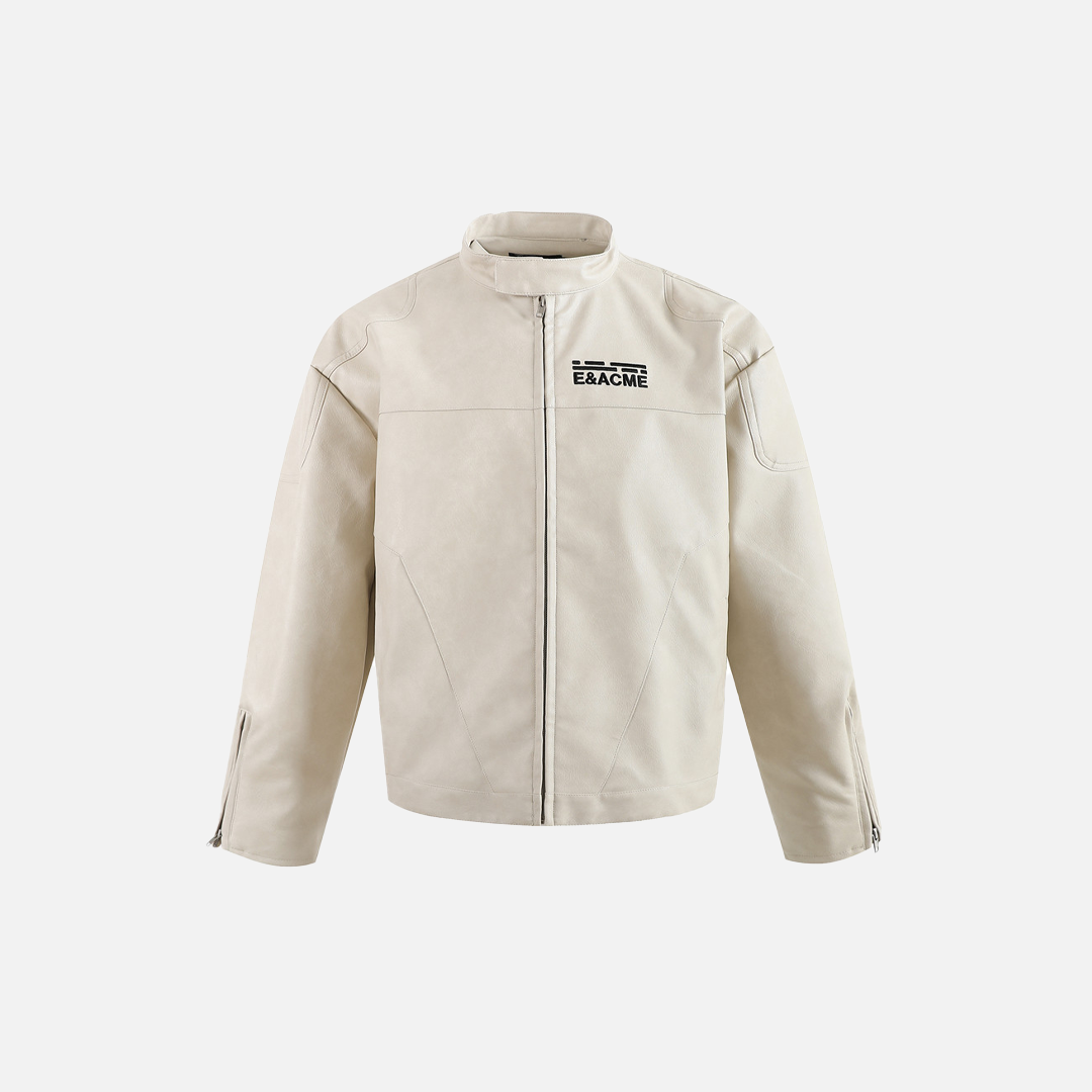 Streetwear-Minimalistischer Vibe Motorrad-Lederjacke