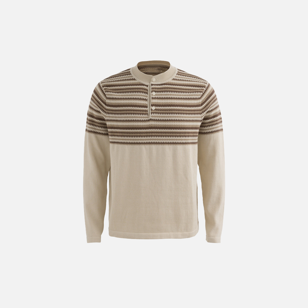 Pull en maille décontracté à rayures vintage style américain