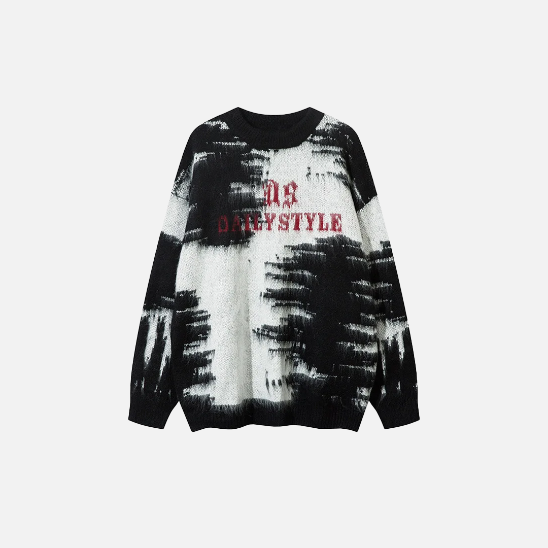 Pull tie-dye streetwear hip-hop Y2K