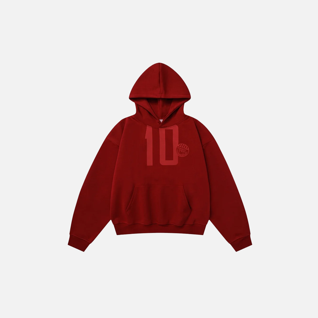 Sweat à capuche oversize rétro style streetwear à double face