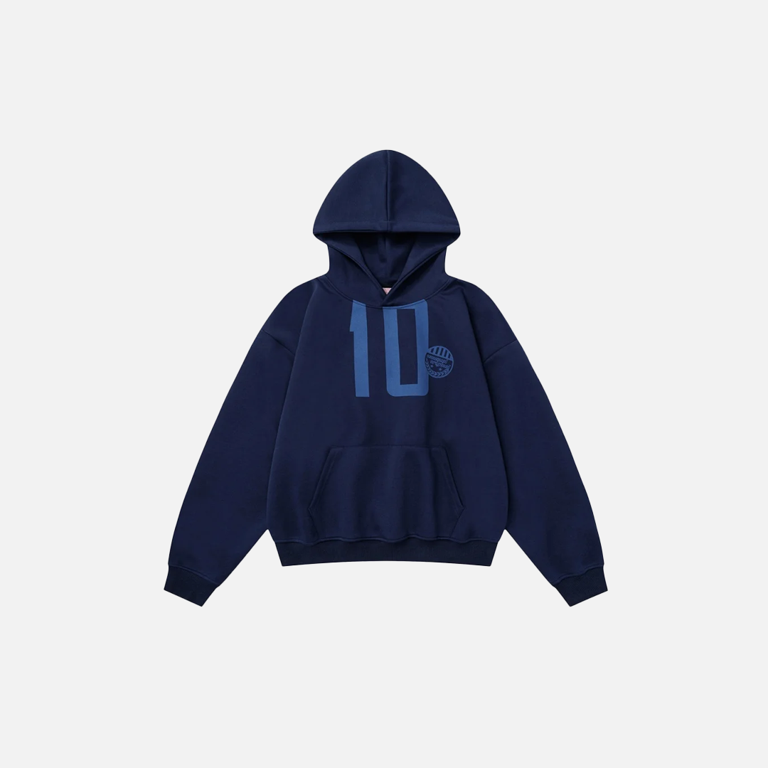 Sweat à capuche oversize rétro style streetwear à double face