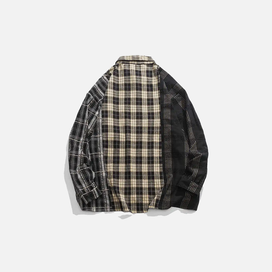 Chemise décontractée à carreaux isolée style hip-hop Y2K