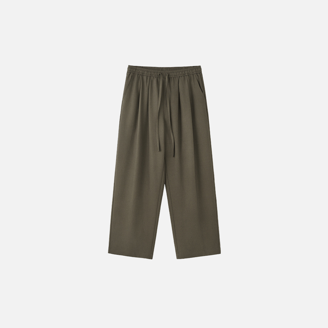 Retro-Trendige Leinen-Jogginghose mit geradem Bein