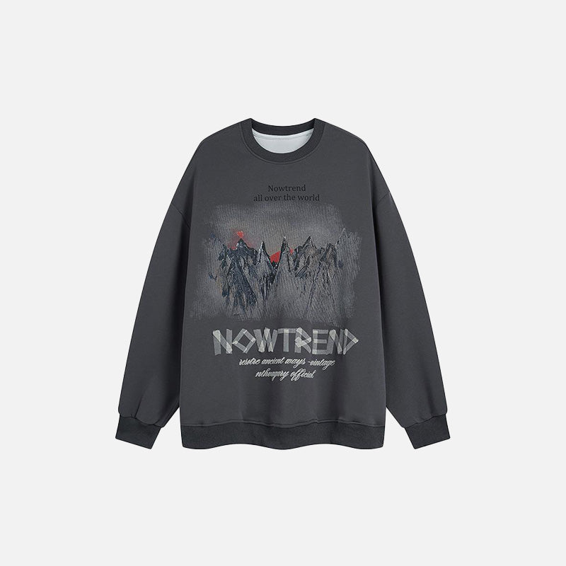 Sweatshirt mit Bergmotiv