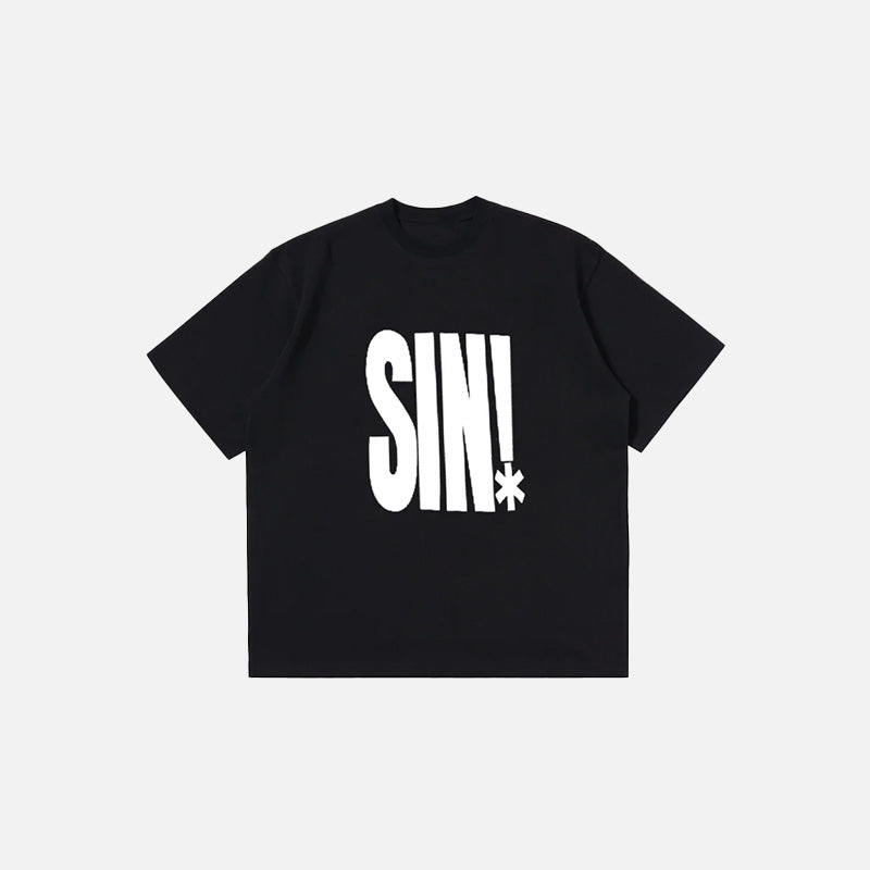 Damen-T-Shirt mit Vintage-Buchstabenprint