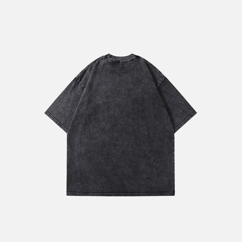 Flame Skull Heart Graphic T-shirt