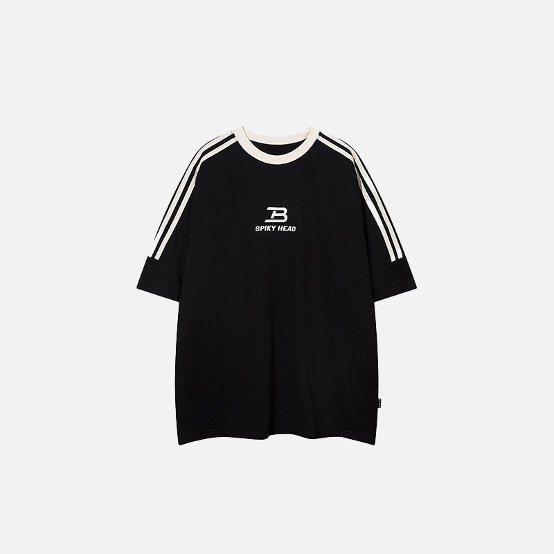 T-shirt de sport à rayures latérales