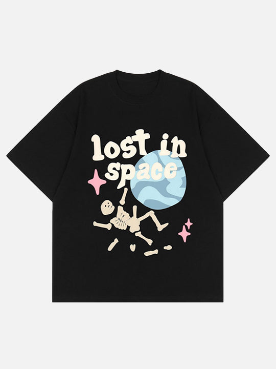 T-shirt squelette Perdu dans l'espace
