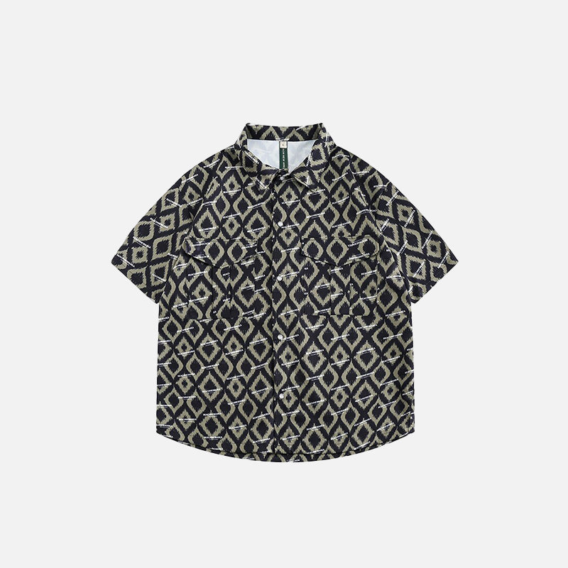 Chemise vintage à manches courtes