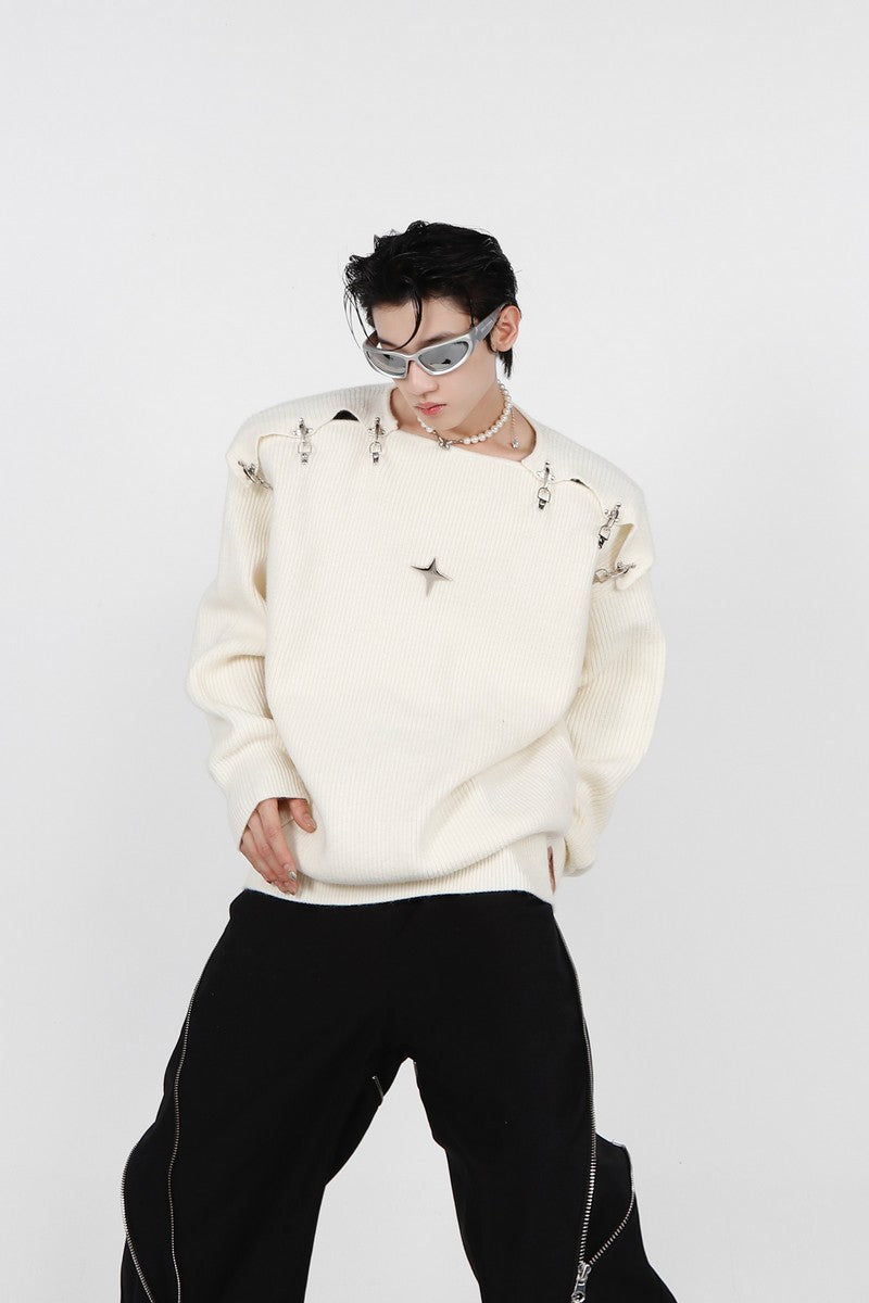 Strickpullover mit Logo