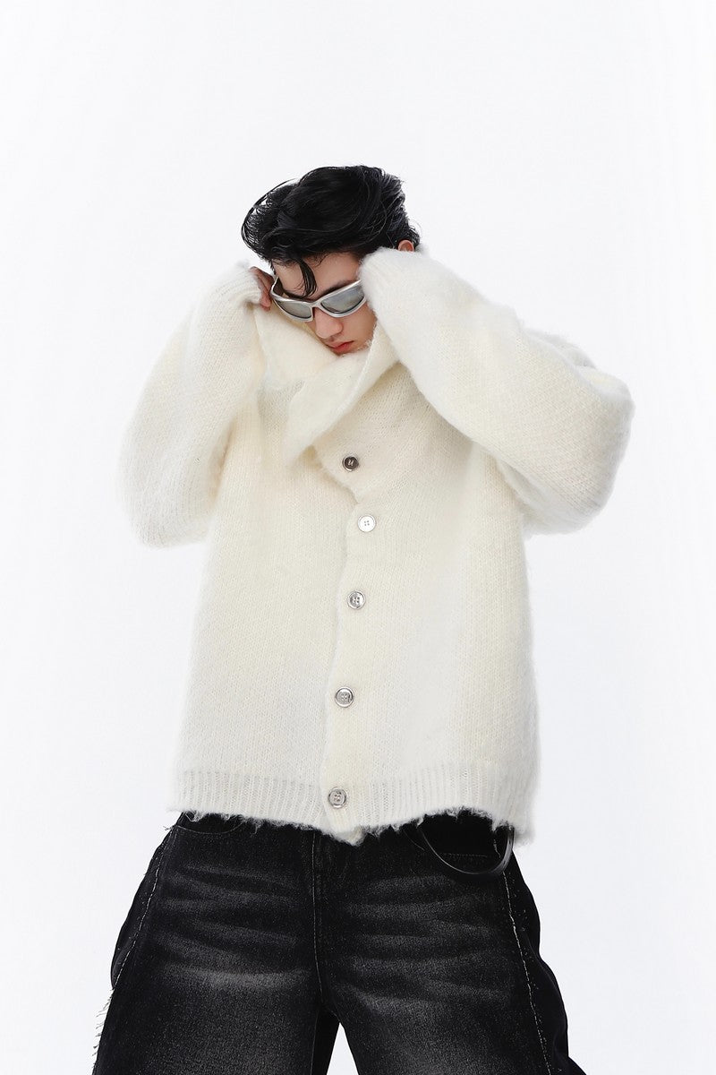 Lockere Strickjacke aus Mohair