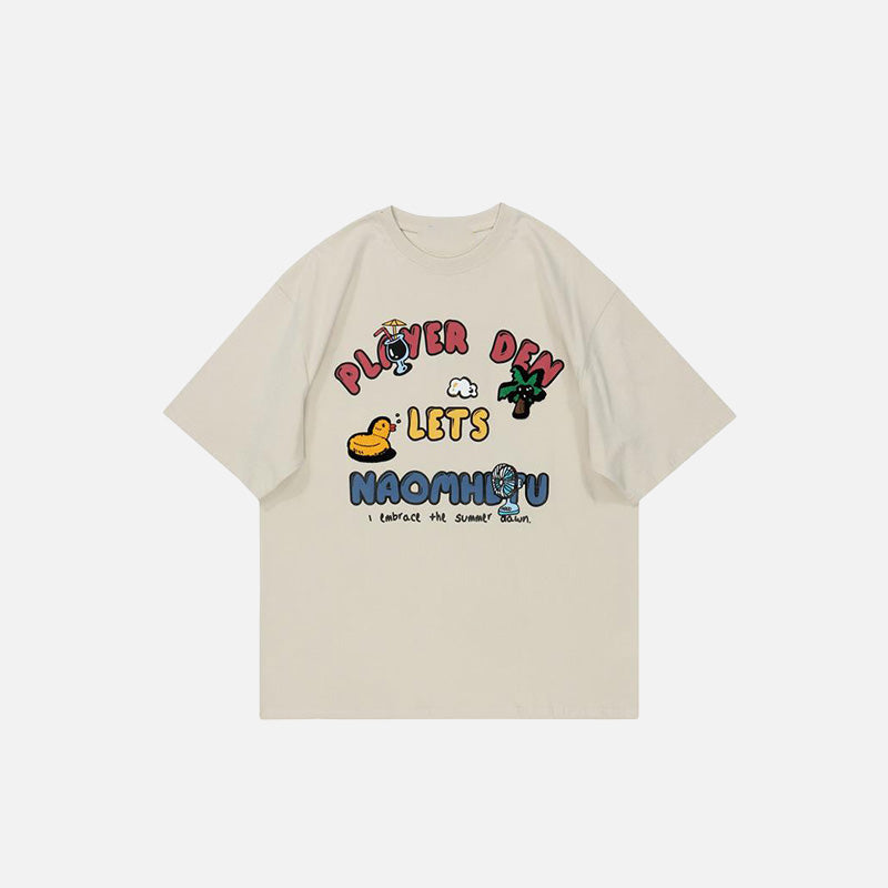 Niedliches, locker sitzendes T-Shirt mit Grafik
