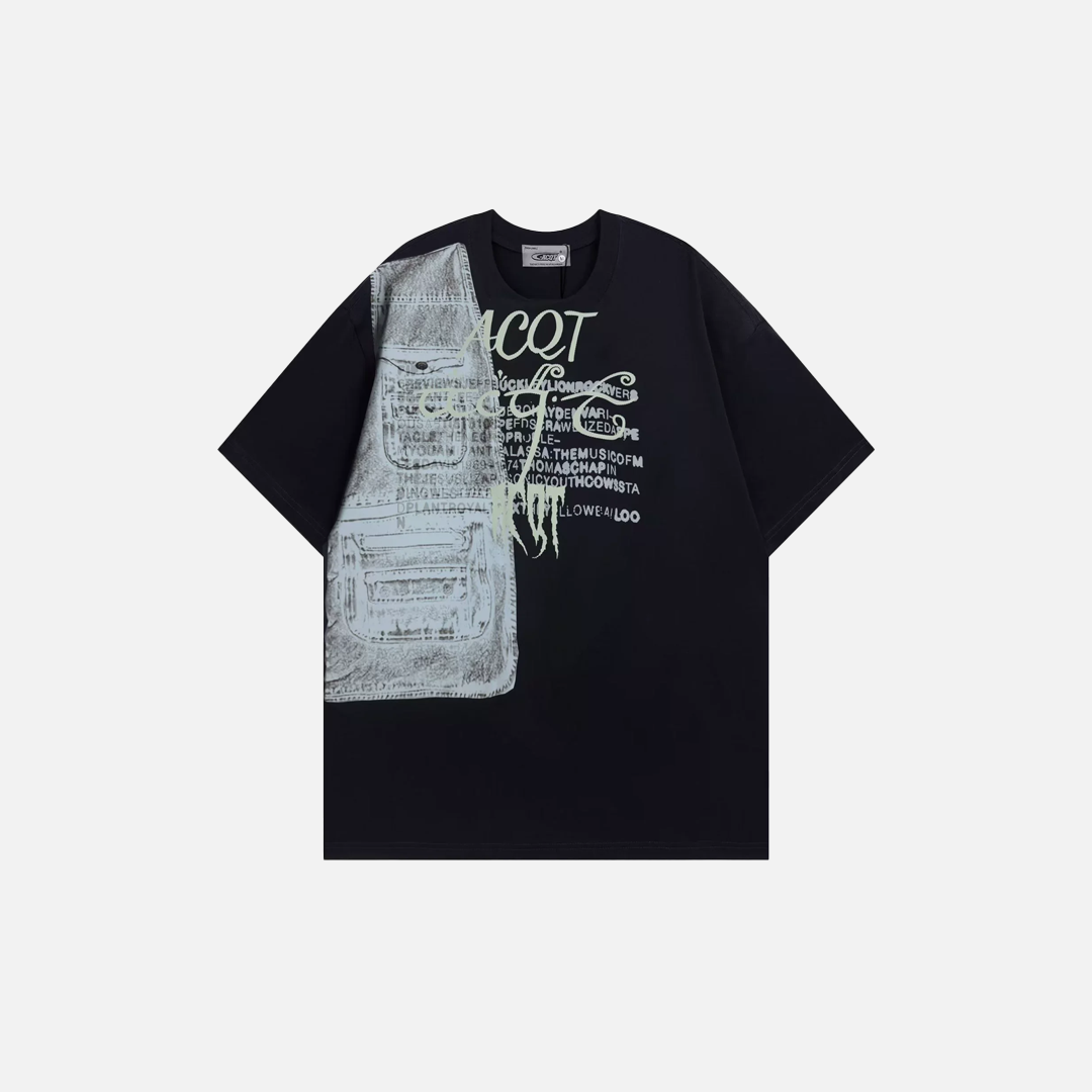 Sommerliches Streetwear-Retro-T-Shirt mit coolem 3D-Druck