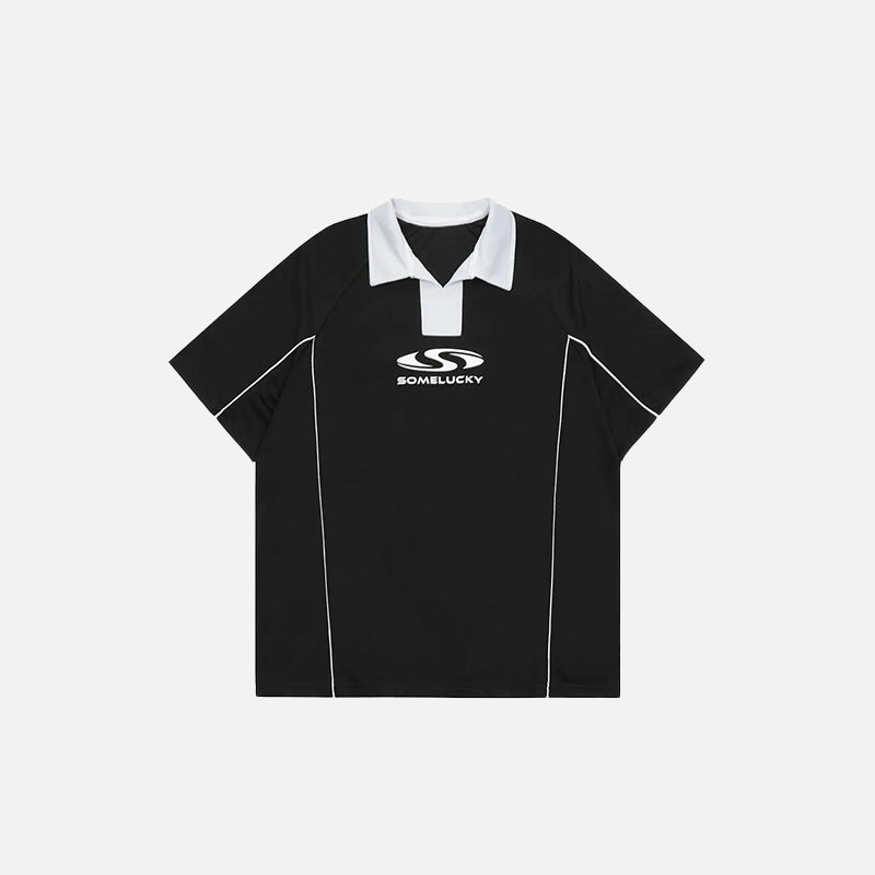 Polo de sport imprimé « Some Lucky »