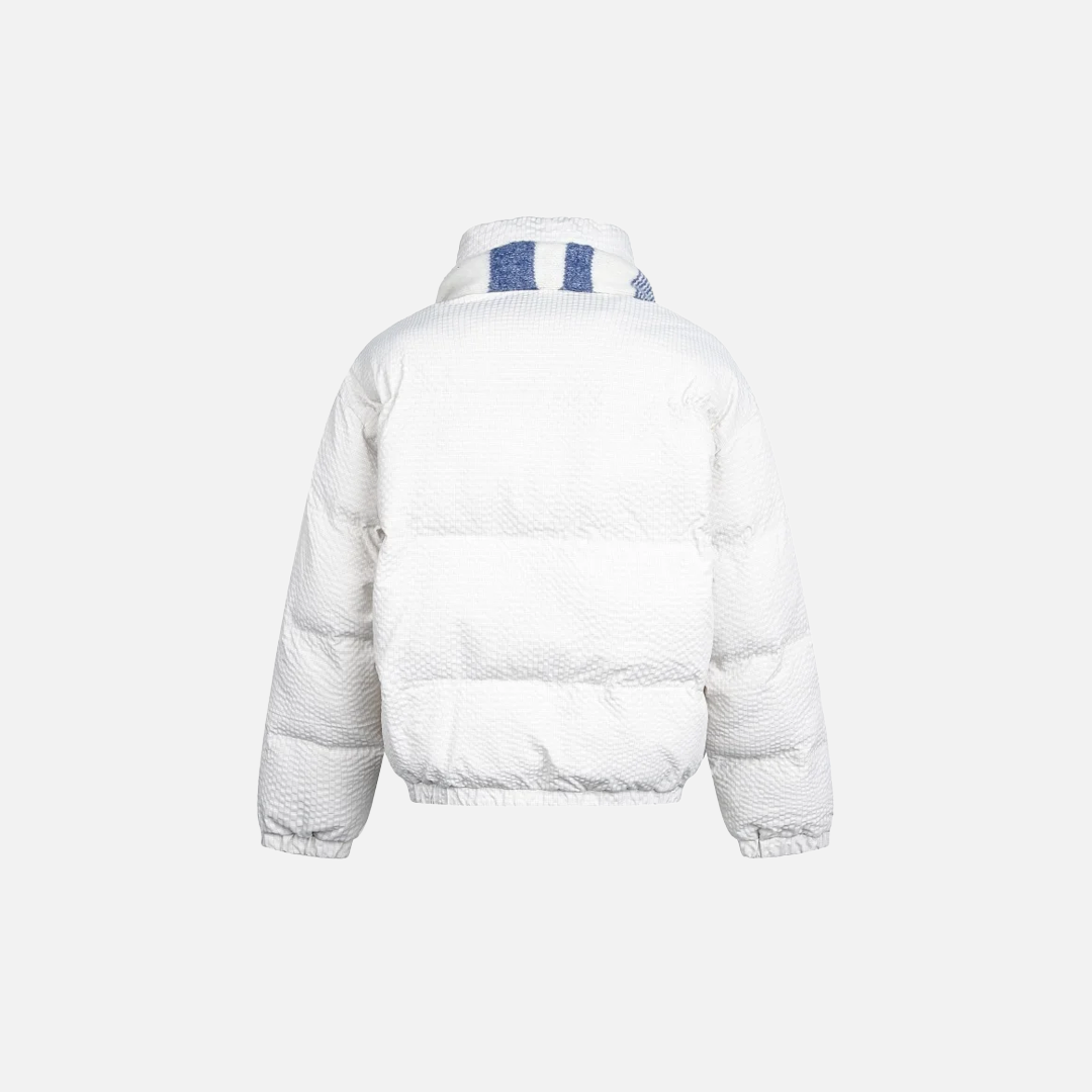 Streetwear-Steppjacke mit Stehkragen und Kontrastmuster