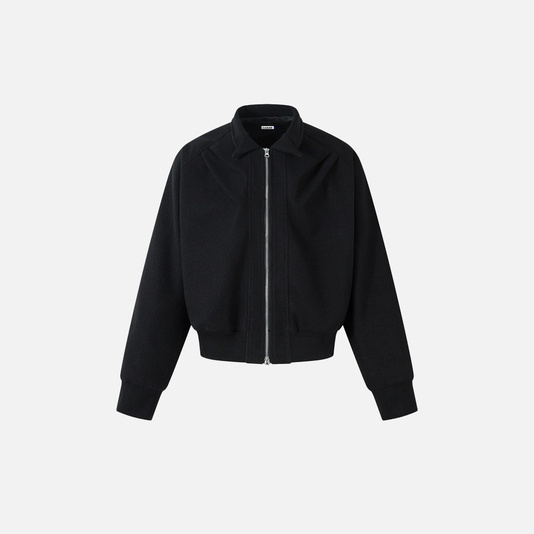 Trendige Oversize-Pilotenjacke aus Wolle im Hip-Hop-Stil
