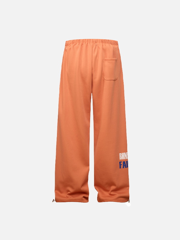 Jogginghose mit geradem Bein und Buchstabenprint im amerikanischen Stil