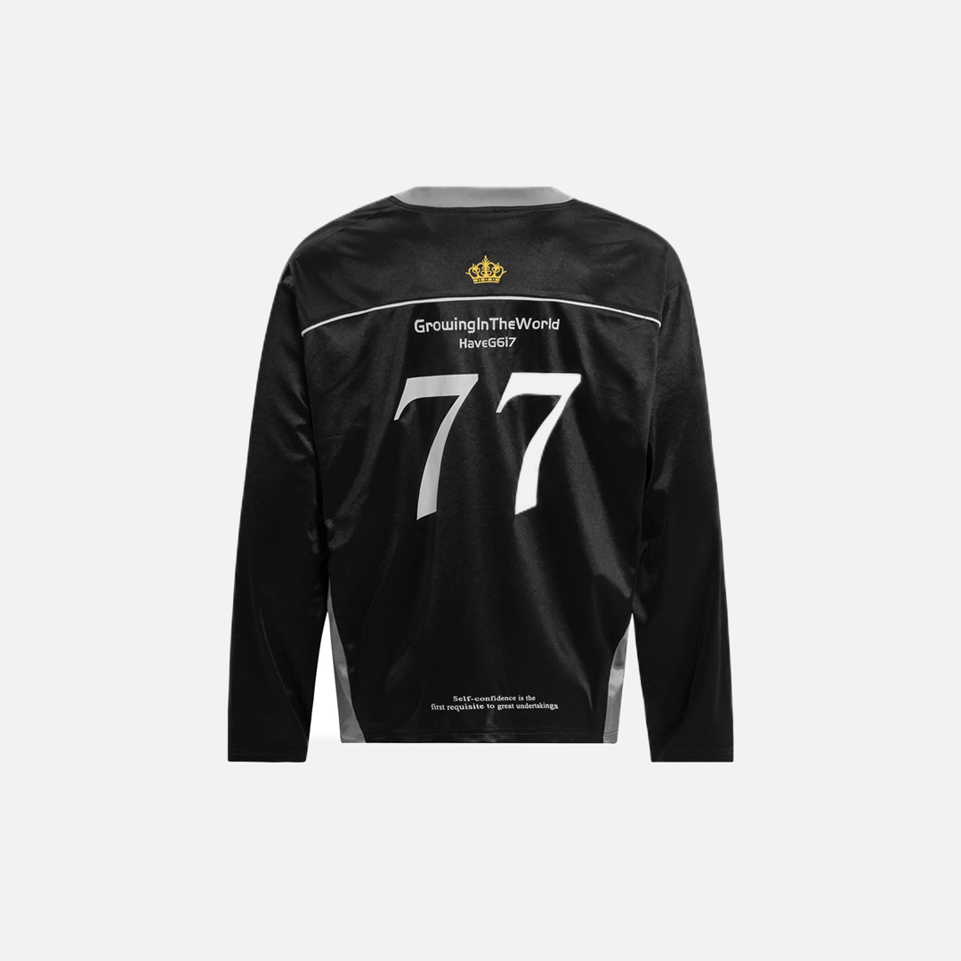 Gemütliches, übergroßes Langarm-Sport-T-Shirt mit Buchstabenprint