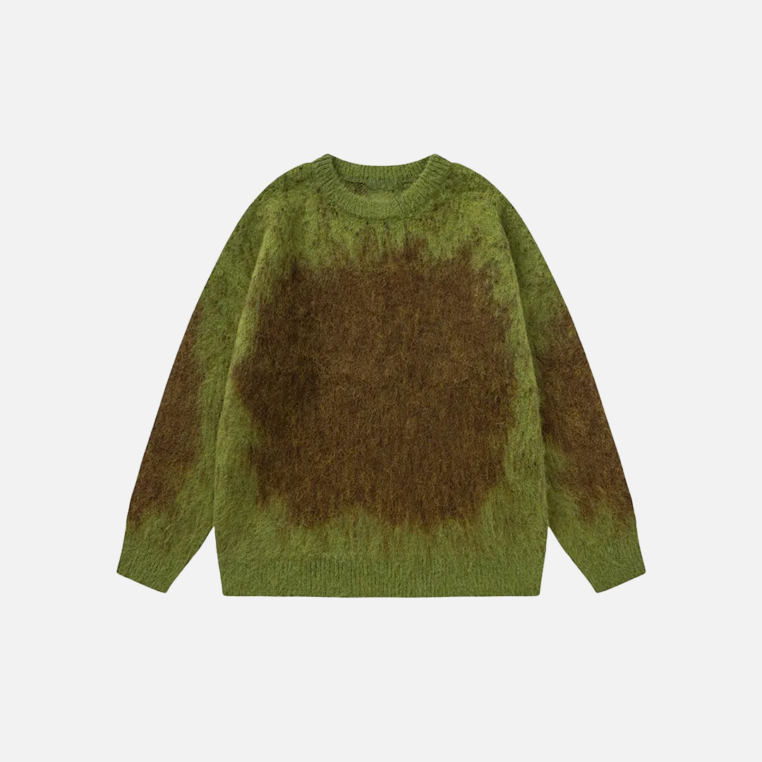 Streetwear Farbverlauf-Ombré-Flauschpullover