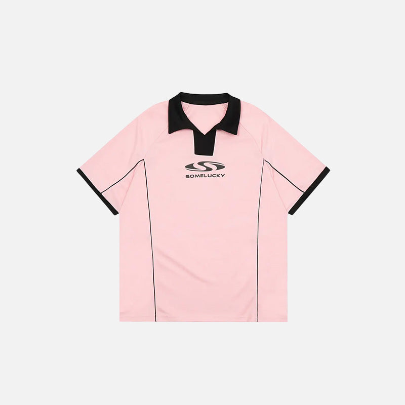 Polo de sport imprimé « Some Lucky »