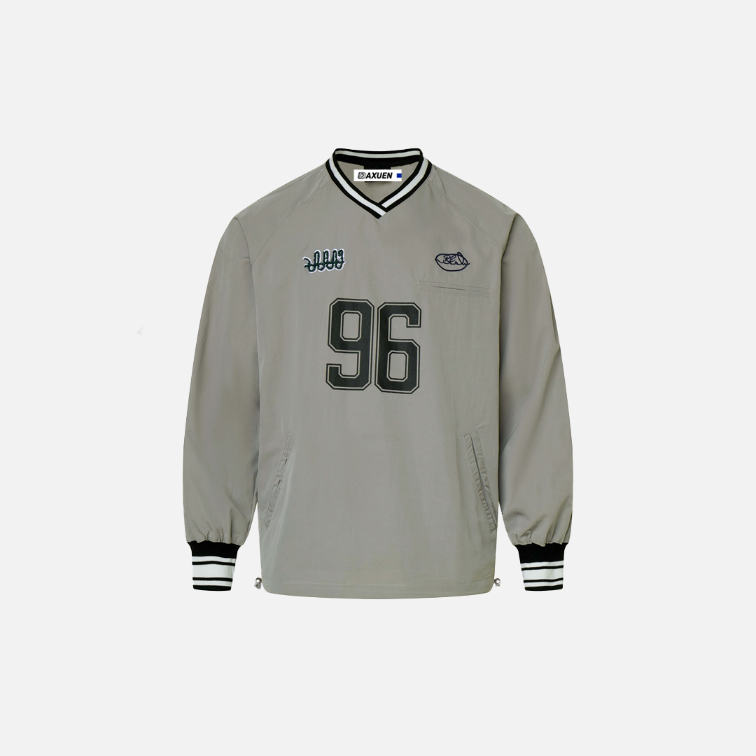 Trendiges Streetwear-Sweatshirt mit langen Ärmeln und V-Ausschnitt