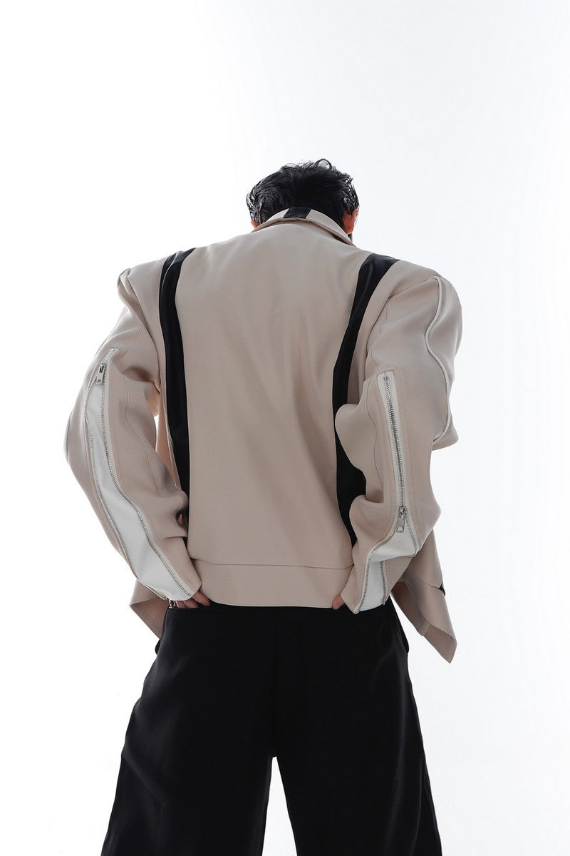 Lederjacke mit mehreren Lagen