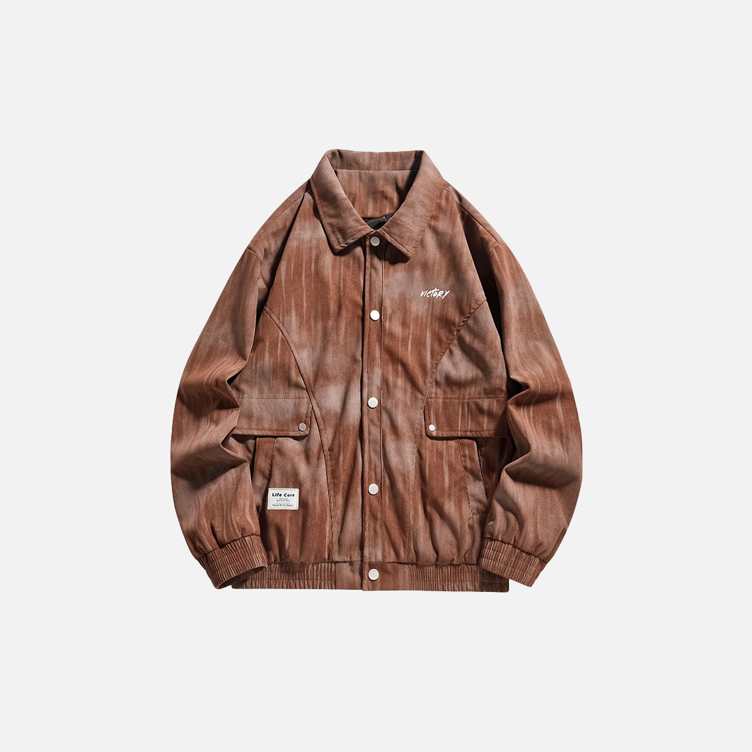 Veste en velours côtelé polyvalente de style coréen