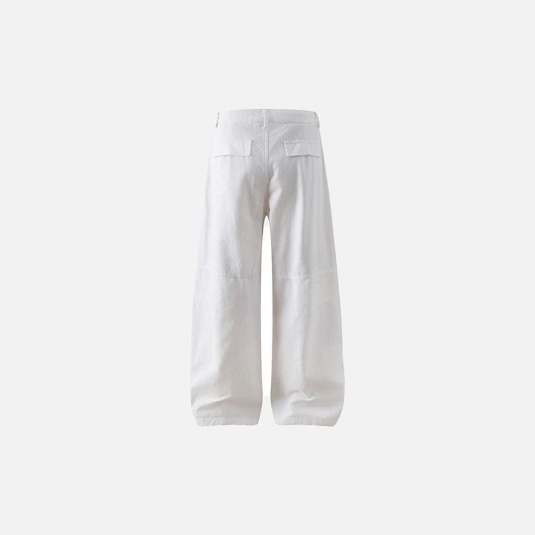 Gemütliche, lässige, einfarbige Retro-Hose mit Kordelzug im Bund