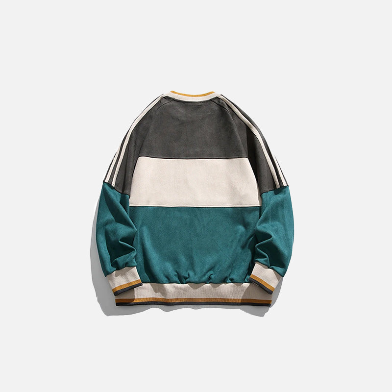 Lässiges Patchwork-Sport-Sweatshirt