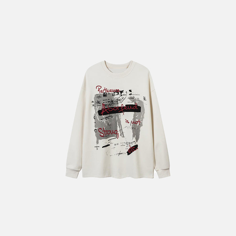 Sweatshirt mit abstraktem Motivationsmotiv