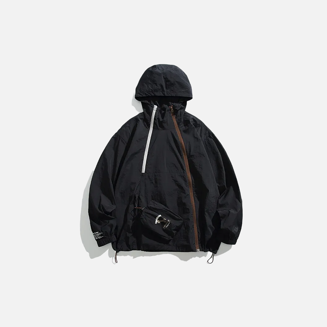 Leichte Cityboy Windbreaker-Jacke mit Reißverschluss