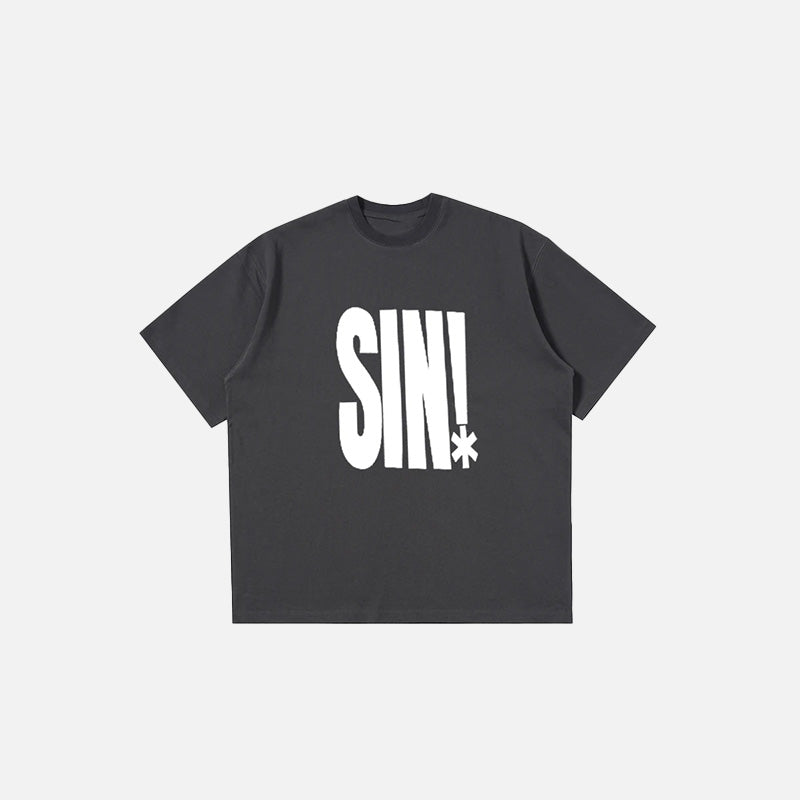 Damen-T-Shirt mit Vintage-Buchstabenprint