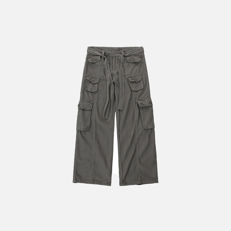 Pantalon cargo rétro à poches multiples