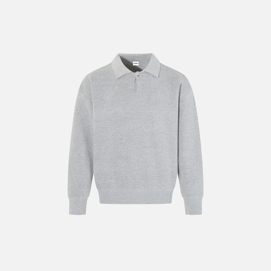 Polo en maille respirante de style européen minimaliste