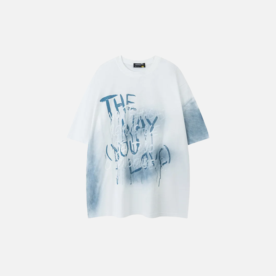 T-shirt unisexe d'été hip-hop graffiti en coton