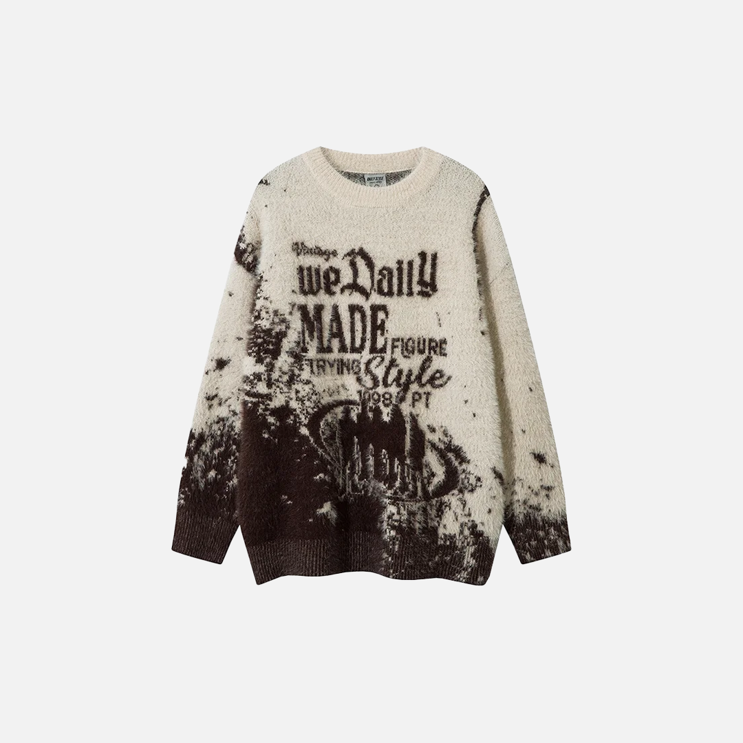 Pull hip-hop rétro tendance pour femme