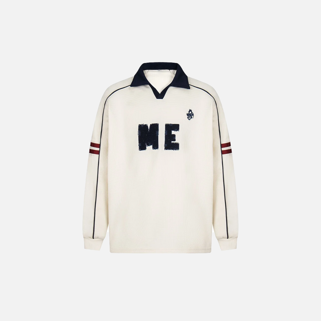Retro-Sweatshirt mit kontrastierenden Einsätzen und lockerer Passform, Buchstabenstickerei