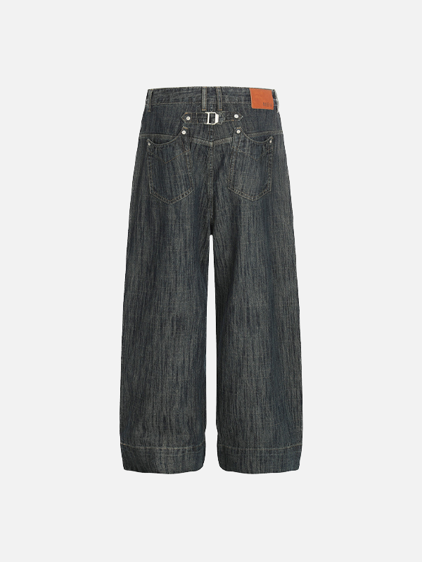 Figurschmeichelnde Streetwear-Jeans im nostalgischen Denim-Straight-Leg-Stil