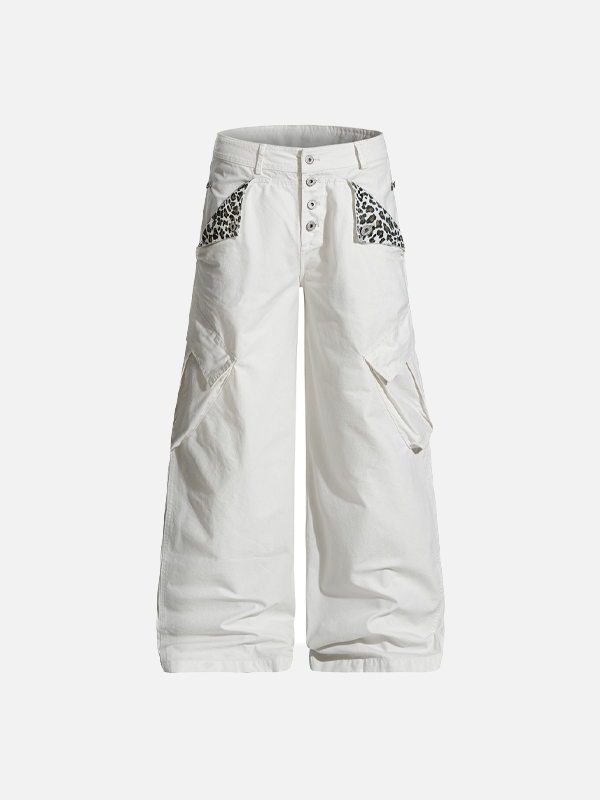 High Street Vibe Hip Hop Cargohose mit weitem Bein