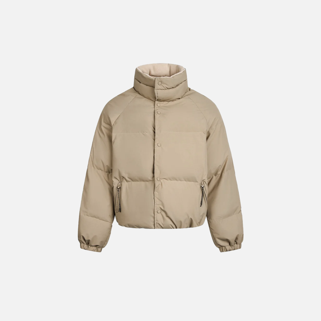 Atmungsaktive, dick gefütterte Steppjacke mit Stehkragen