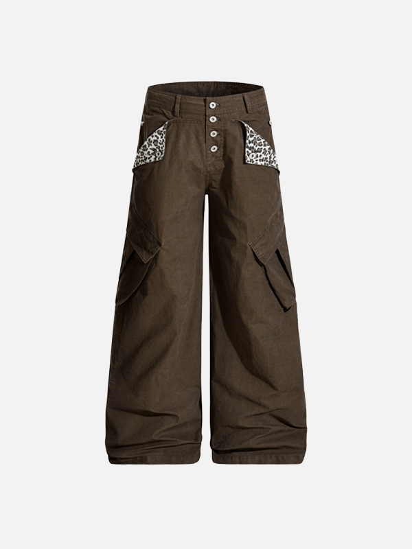 High Street Vibe Hip Hop Cargohose mit weitem Bein