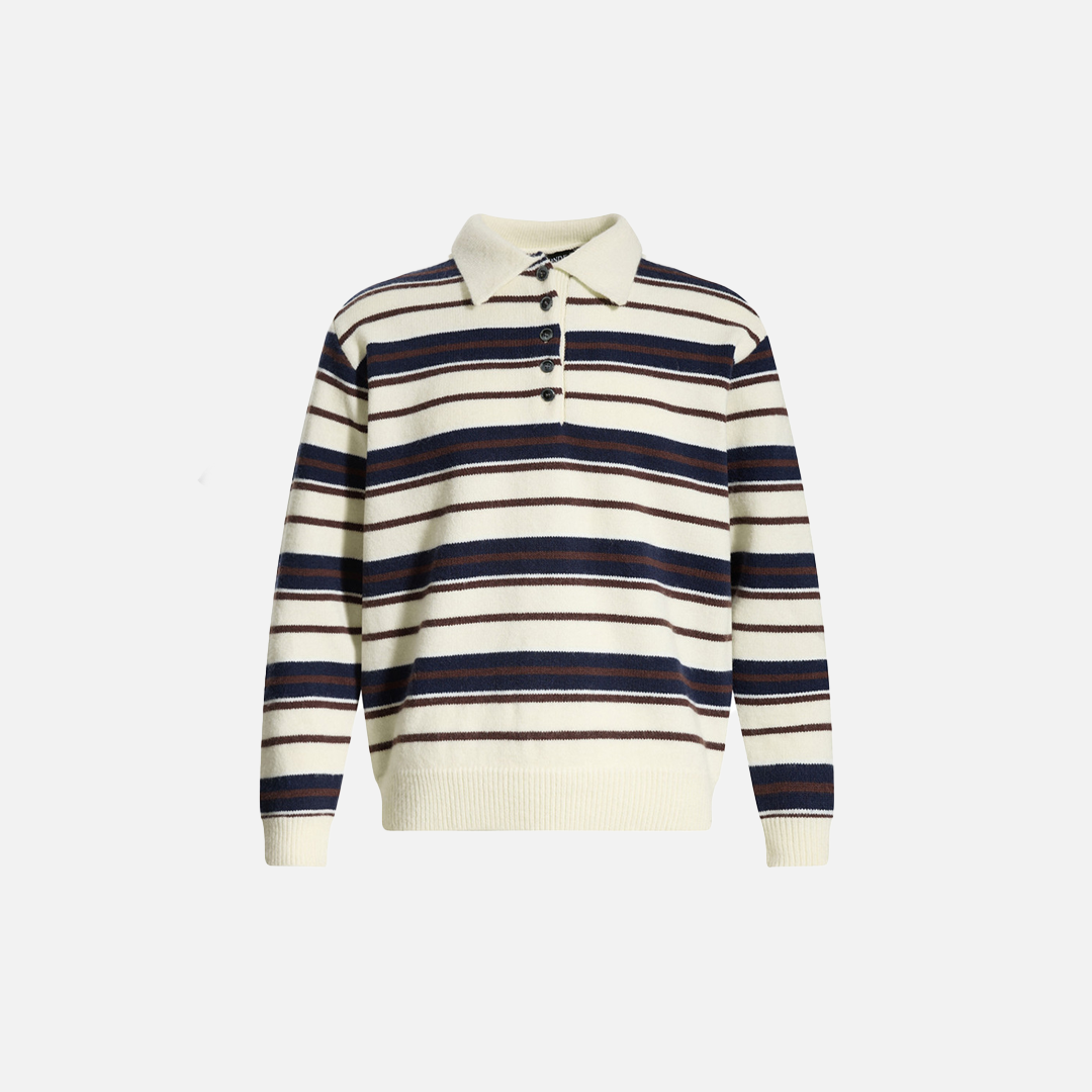 Pull en maille rayée de qualité supérieure