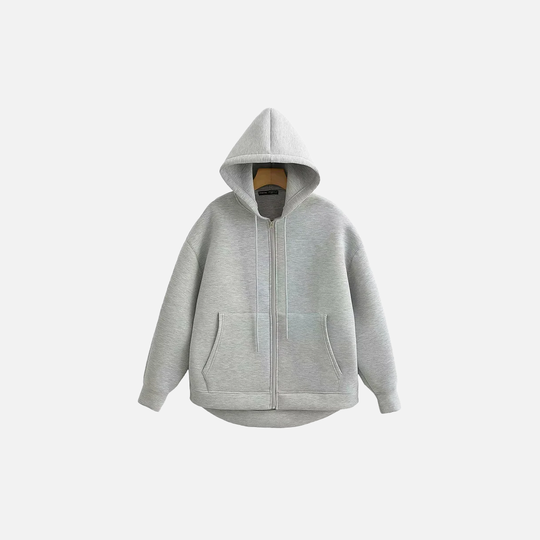 Trendiges, gemütliches Vintage-Sweatshirt mit Kapuze und Reißverschluss