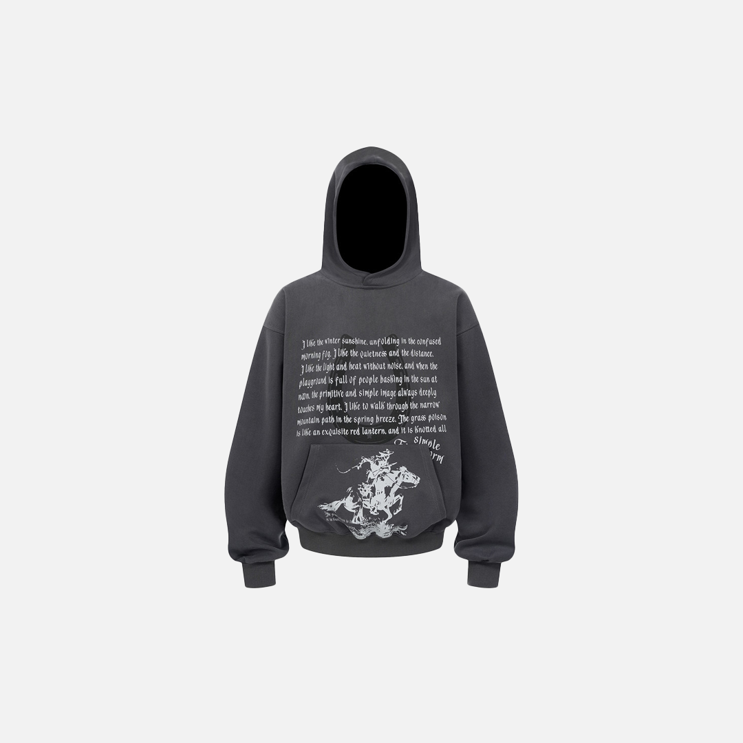 Lightweight Cool Retro Vintage Knight Print Hoodie